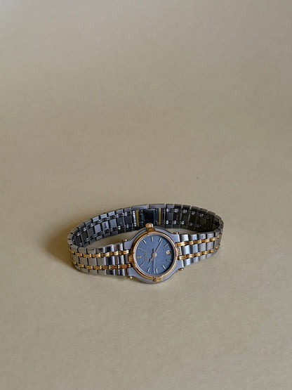 GUCCI — Two-Tone and Charcoal Date Bracelet Watch