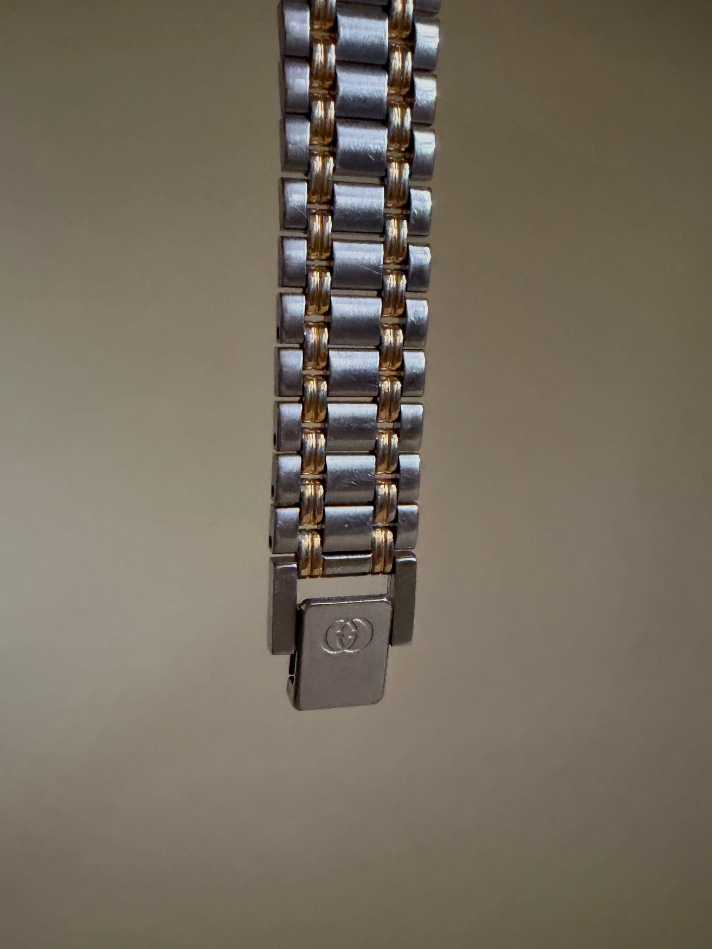 GUCCI — Two-Tone and Charcoal Date Bracelet Watch