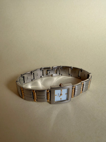 CARAVELLE BY BULOVA — Two-Tone Square Bracelet Watch