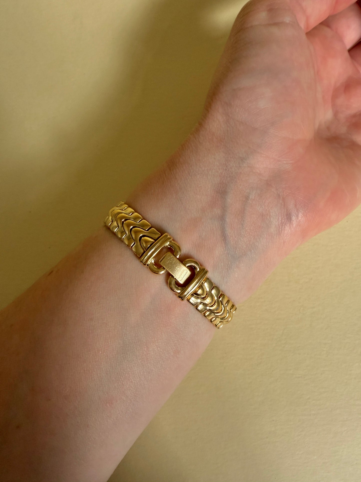 CARAVELLE BY BULOVA — Oval Gold Tone Chain Bracelet