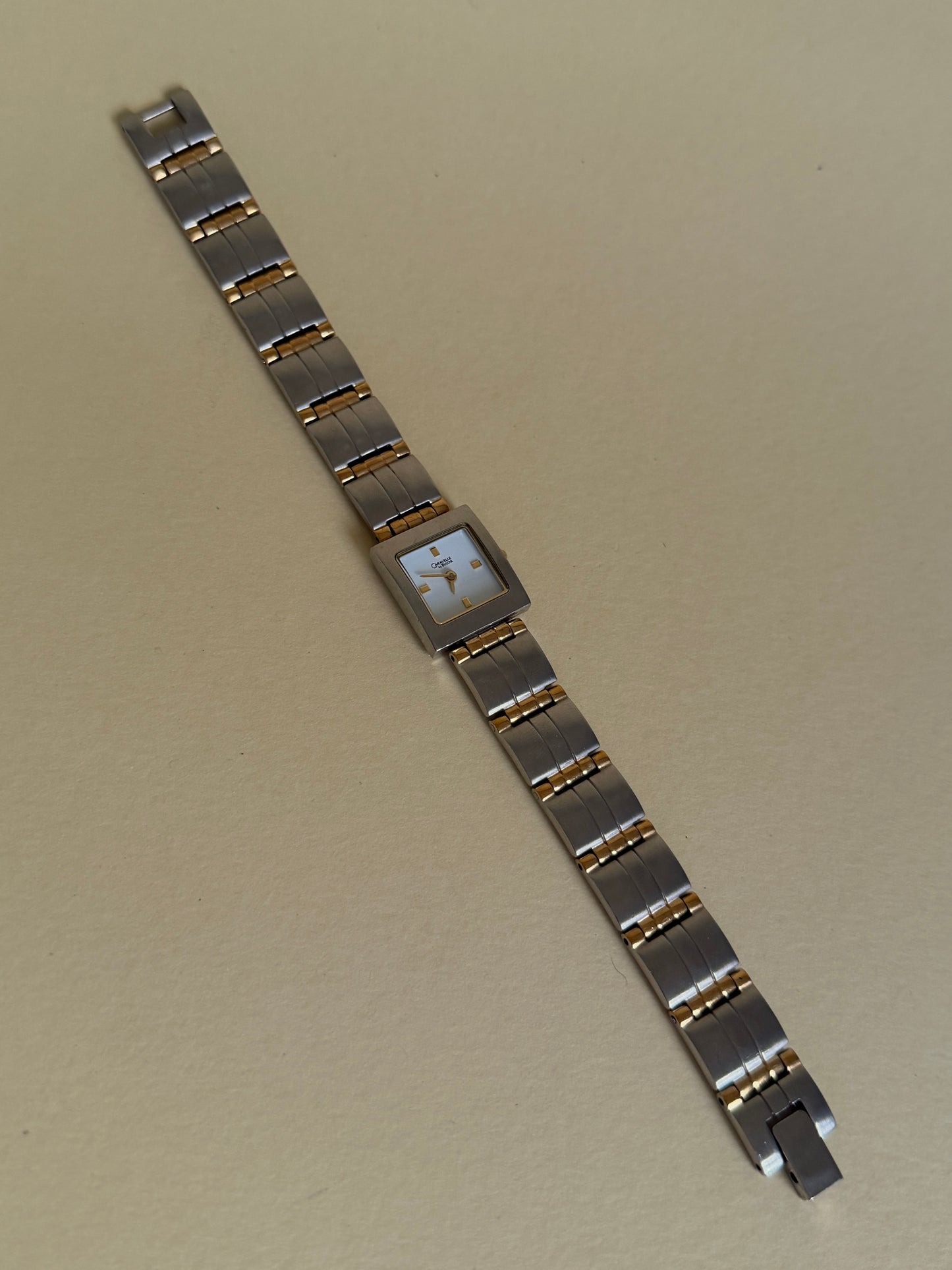 CARAVELLE BY BULOVA — Two-Tone Square Bracelet Watch