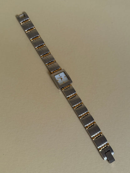 CARAVELLE BY BULOVA — Two-Tone Square Bracelet Watch