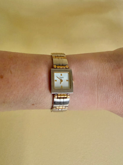 CARAVELLE BY BULOVA — Two-Tone Square Bracelet Watch