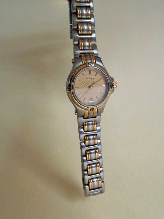 GUCCI — Two-Tone Date Bracelet Watch