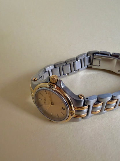 GUCCI — Two-Tone Date Bracelet Watch