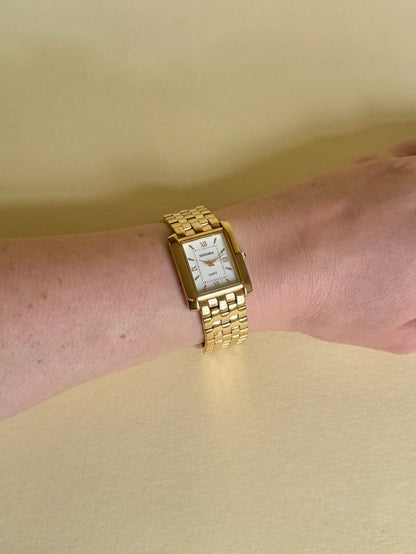 SEKONDA – Rectangular Gold-Tone Tank Bracelet Watch