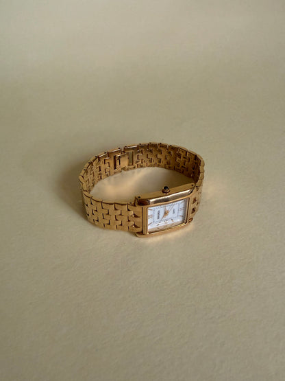 SEKONDA – Rectangular Gold-Tone Tank Bracelet Watch