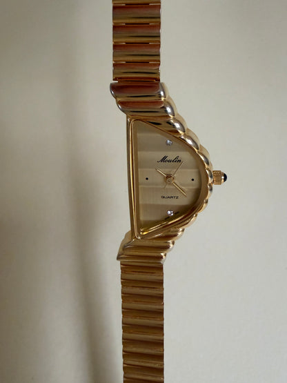 MOULIN — Half-moon Gold-tone Link Bracelet