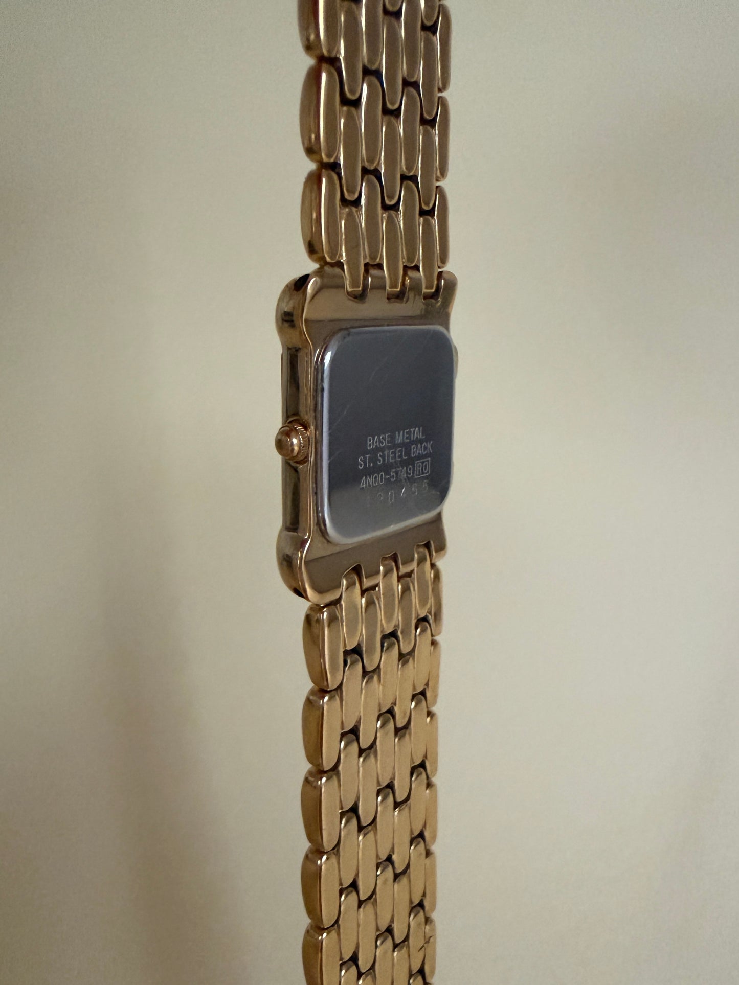 SEIKO — Trapezoidal Gold-Tone Bracelet Watch