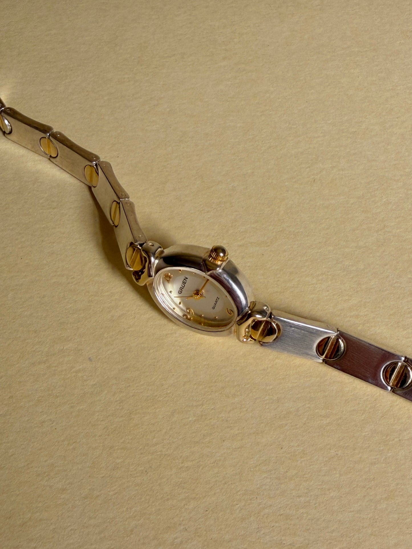 GRUEN — Oval Two-tone Screw-Link Bracelet