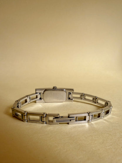 GUCCI — Rectangular Silver-tone Open-link bracelet