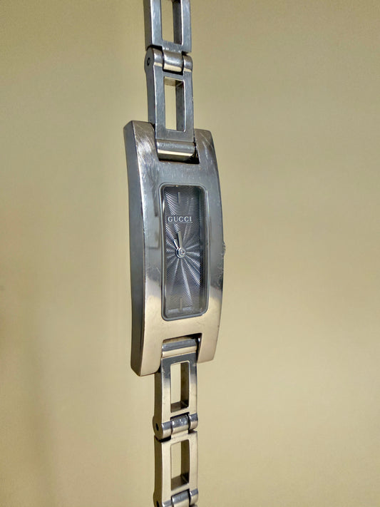 GUCCI — Rectangular Silver-tone Open-link bracelet
