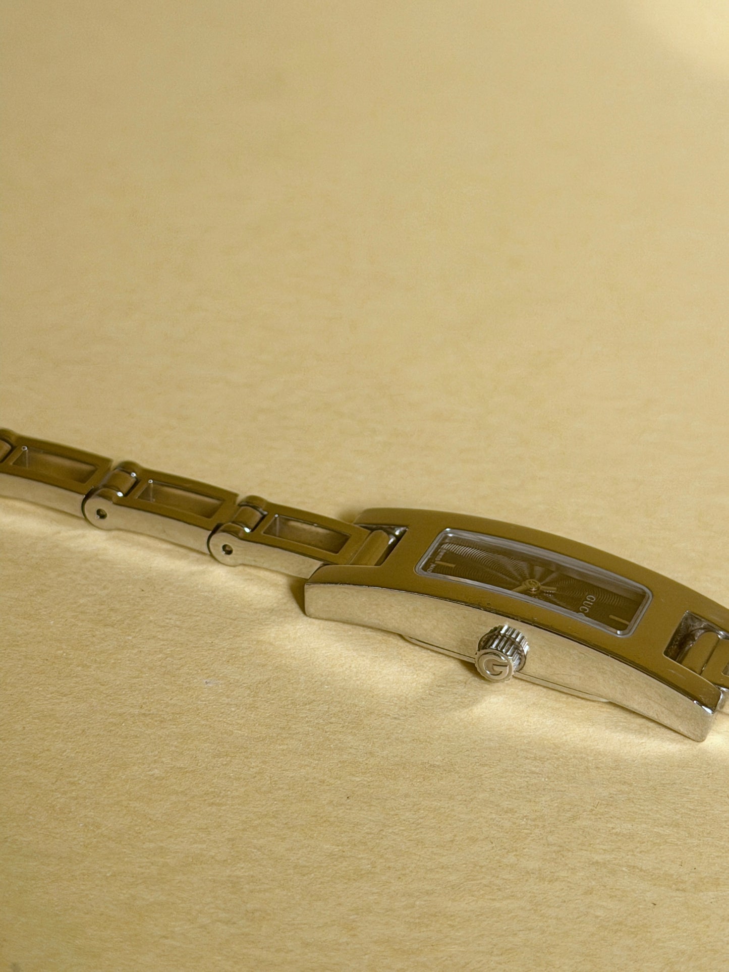 GUCCI — Rectangular Silver-tone Open-link bracelet